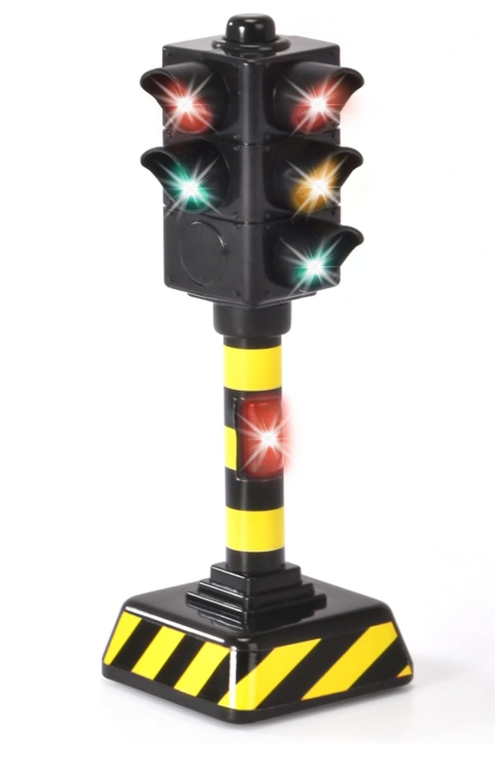 Dickie Toys - Spielzeug-Ampel - batteriebetriebene Verkehrsampel für Kinder mit automatischem Lichtwechsel, Spielampel, 203341034, Schwarz